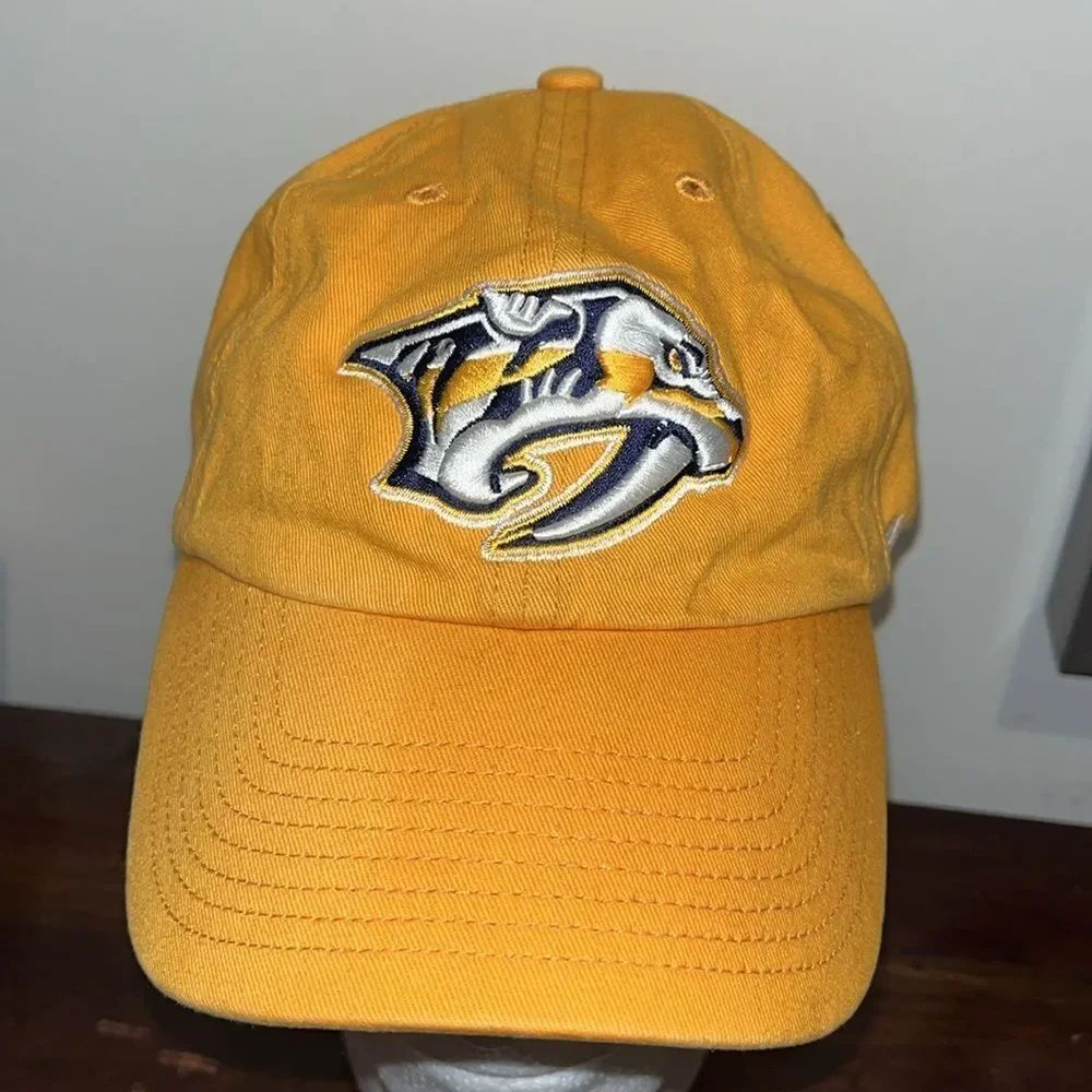 New Fang Fever Nashville Predators Preds Gold NHL hockey sloop cap hat 47 brand